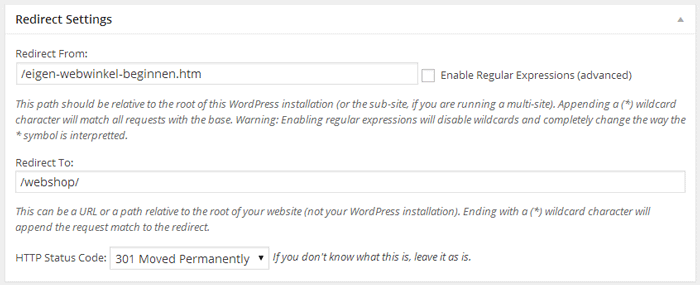 safe-redirect-manager-wordpress-plugin Safe Redirect Manager voor o.a. 301-redirects